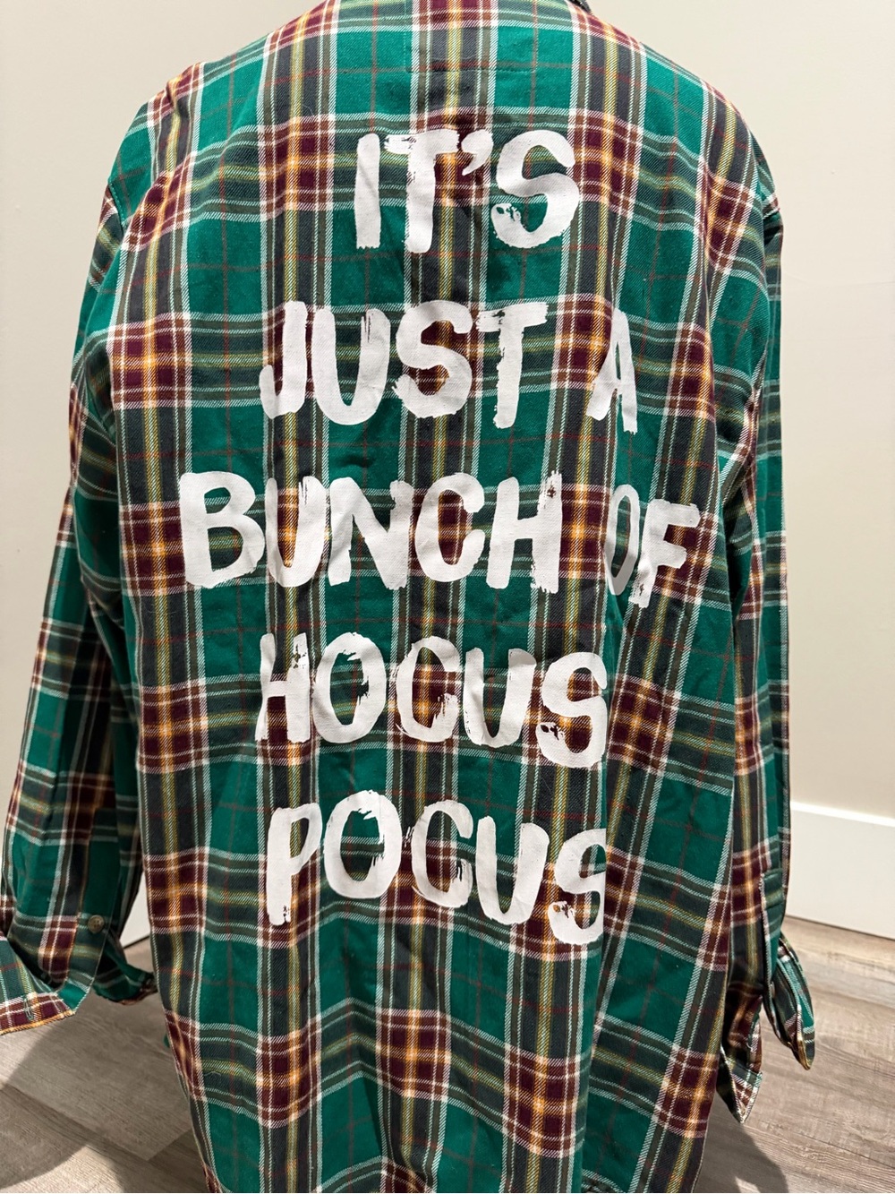 NWT Disney Hocus Pocus Green Plaid Button-Up Shirt DISCONTINUED!